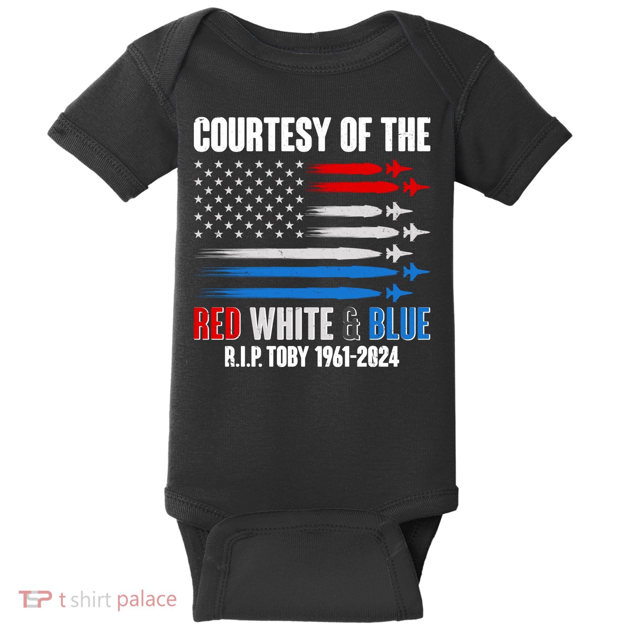 Courtesy Of The Red White And Blue Toby Tribute Baby Bodysuit