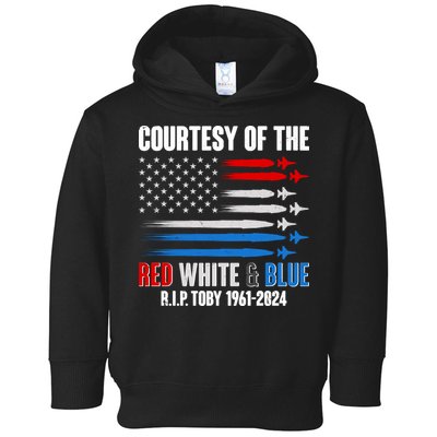 Courtesy Of The Red White And Blue Toby Tribute Toddler Hoodie