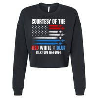 Courtesy Of The Red White And Blue Toby Tribute Cropped Pullover Crew
