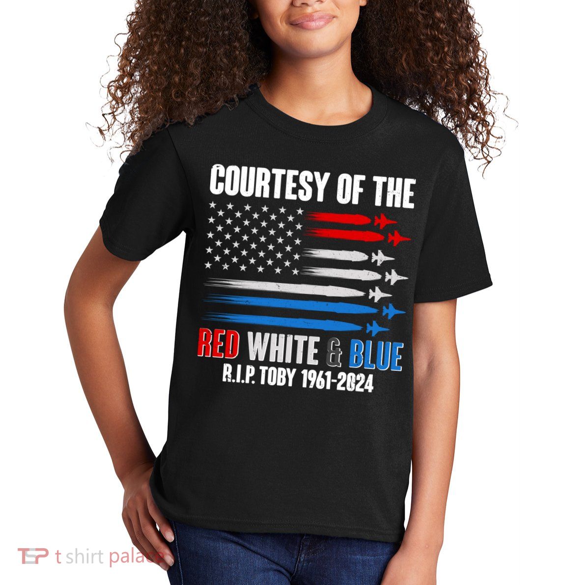 Courtesy Of The Red White And Blue Toby Tribute Kids T-Shirt