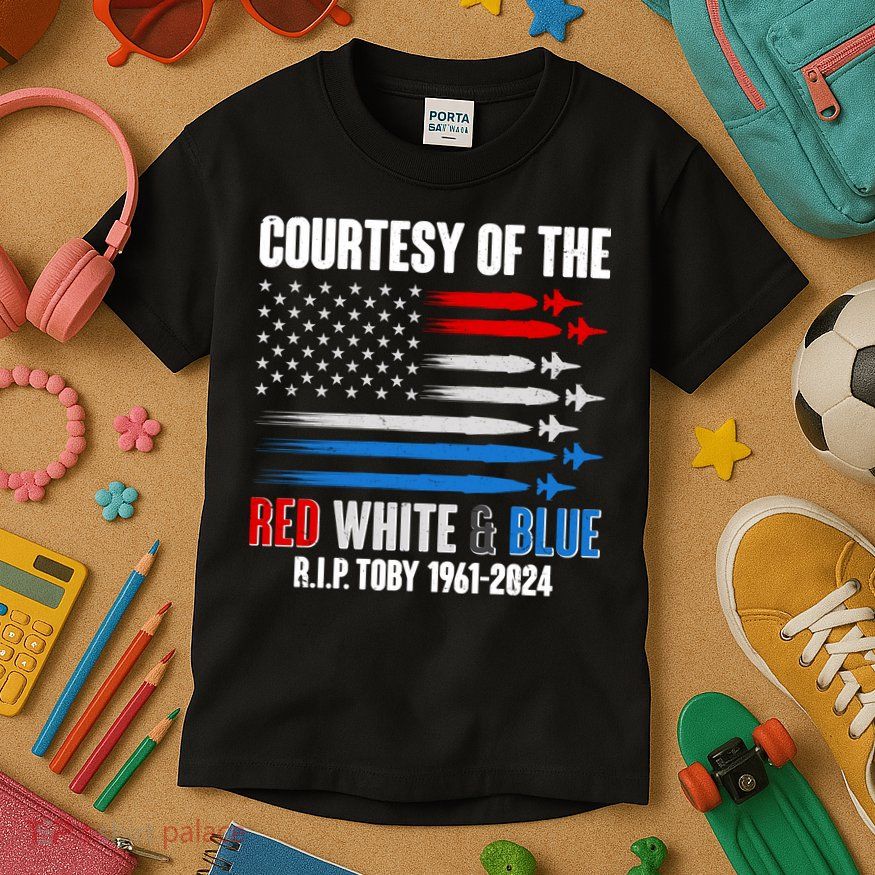 Courtesy Of The Red White And Blue Toby Tribute Kids T-Shirt