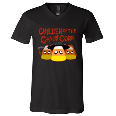 Children Of The Candy Corn Halloween V-Neck T-Shirt