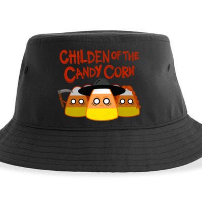 Children Of The Candy Corn Halloween Sustainable Bucket Hat