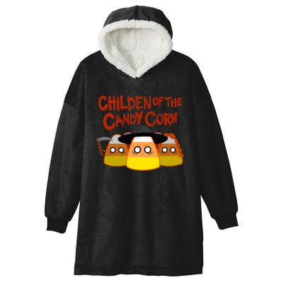 Children Of The Candy Corn Halloween Hooded Wearable Blanket