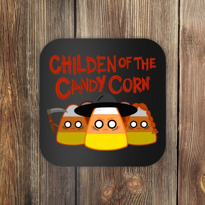 Children Of The Candy Corn Halloween Coaster