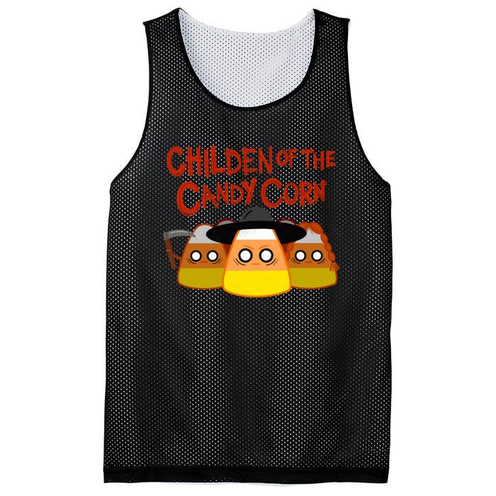 Children Of The Candy Corn Halloween Mesh Reversible Basketball Jersey Tank