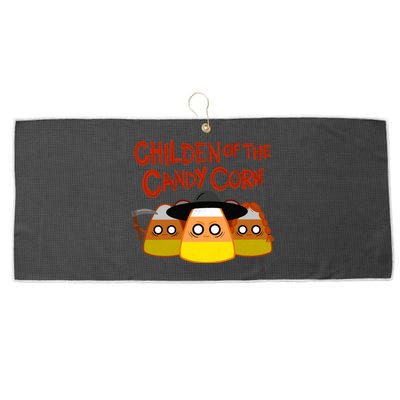 Children Of The Candy Corn Halloween Large Microfiber Waffle Golf Towel