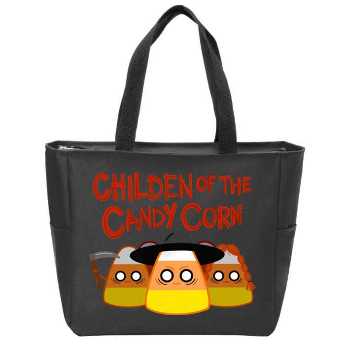 Children Of The Candy Corn Halloween Zip Tote Bag