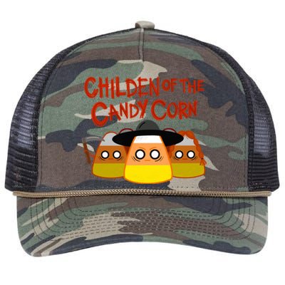 Children Of The Candy Corn Halloween Retro Rope Trucker Hat Cap