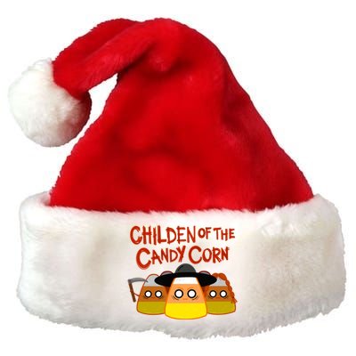 Children Of The Candy Corn Halloween Premium Christmas Santa Hat