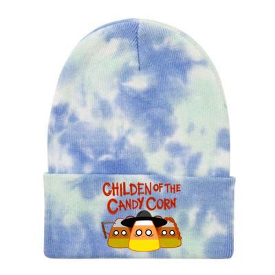 Children Of The Candy Corn Halloween Tie Dye 12in Knit Beanie