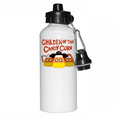 Children Of The Candy Corn Halloween Aluminum Water Bottle