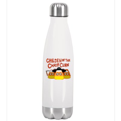 Children Of The Candy Corn Halloween Stainless Steel Insulated Water Bottle