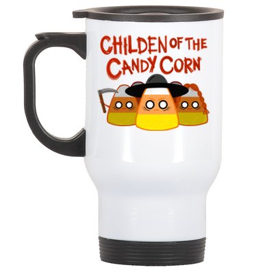 Children Of The Candy Corn Halloween Stainless Steel Travel Mug