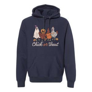 Chick Or Treat Halloween Witch Spooky Chicken Gift Premium Hoodie