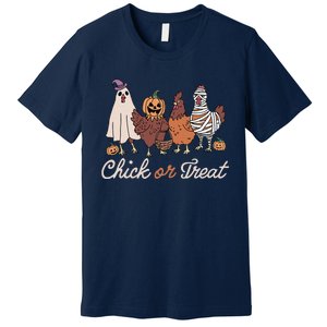 Chick Or Treat Halloween Witch Spooky Chicken Gift Premium T-Shirt