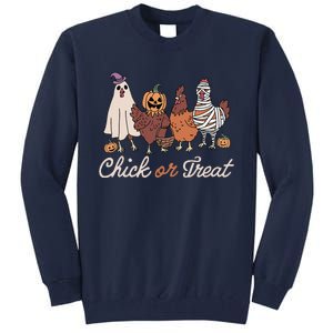 Chick Or Treat Halloween Witch Spooky Chicken Gift Tall Sweatshirt