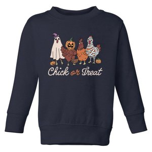 Chick Or Treat Halloween Witch Spooky Chicken Gift Toddler Sweatshirt