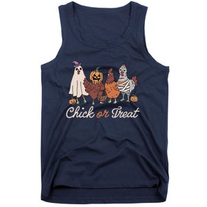 Chick Or Treat Halloween Witch Spooky Chicken Gift Tank Top