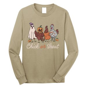 Chick Or Treat Halloween Witch Spooky Chicken Gift Long Sleeve Shirt