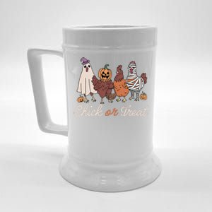 Chick Or Treat Halloween Witch Spooky Chicken Gift Beer Stein