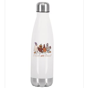 Chick Or Treat Halloween Witch Spooky Chicken Gift Stainless Steel Insulated Water Bottle