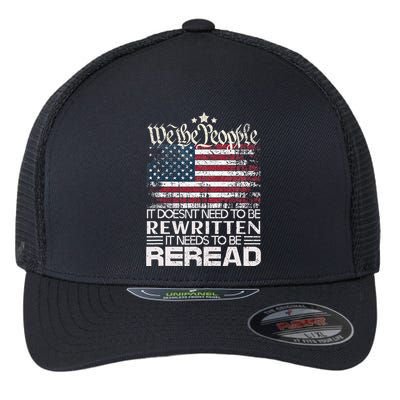 Constitution Of The Usa Needs To Be Reread Flexfit Unipanel Trucker Cap
