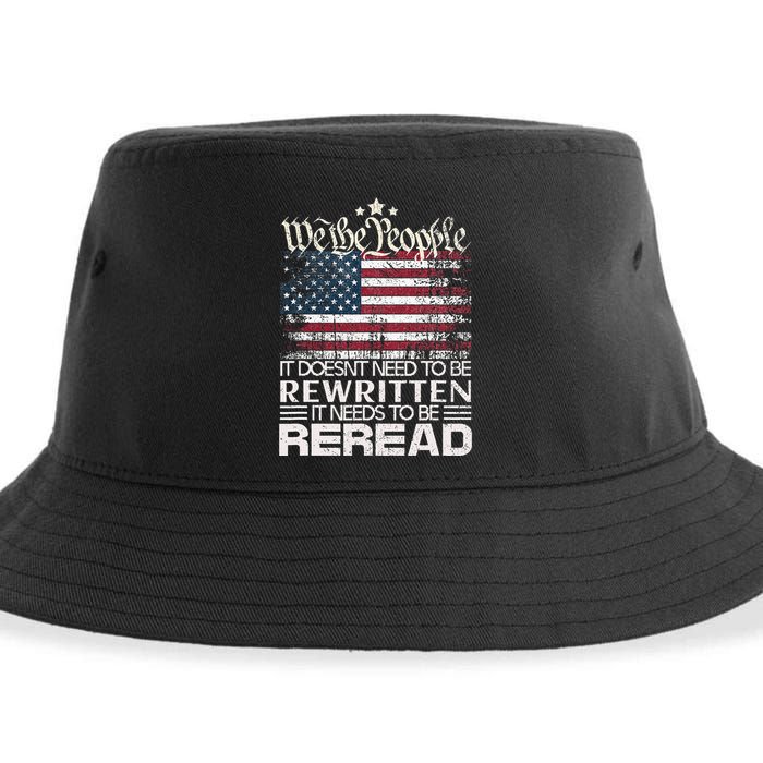 Constitution Of The Usa Needs To Be Reread Sustainable Bucket Hat