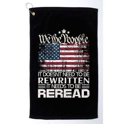 Constitution Of The Usa Needs To Be Reread Golf Towel