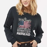 Constitution Of The Usa Needs To Be Reread Cropped Pullover Crew