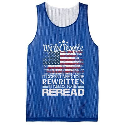 Constitution Of The Usa Needs To Be Reread Mesh Reversible Basketball Jersey Tank
