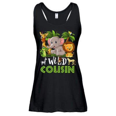 Cousin Of The Wild Zoo Birthday Safari Jungle Animal Family Ladies Essential Flowy Tank