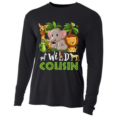 Cousin Of The Wild Zoo Birthday Safari Jungle Animal Family Cooling Performance Long Sleeve Crew