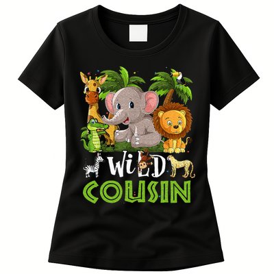 Cousin Of The Wild Zoo Birthday Safari Jungle Animal Family Womens T-Shirt