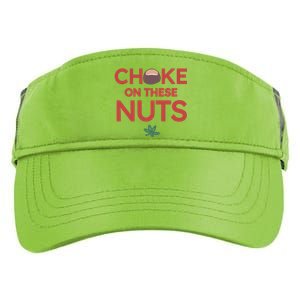 Choke On These Nuts Buckeye Christmas Football Adult Drive Performance Visor