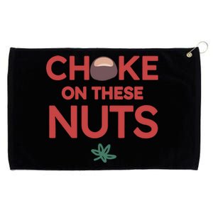 Choke On These Nuts Buckeye Christmas Football Grommeted Golf Towel