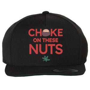 Choke On These Nuts Buckeye Christmas Football Wool Snapback Cap