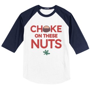 Choke On These Nuts Buckeye Christmas Football Baseball Sleeve Shirt