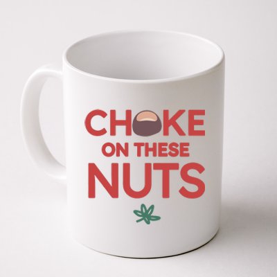 Choke On These Nuts Buckeye Christmas Football Coffee Mug