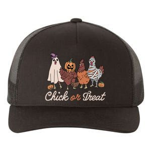 Chick Or Treat Halloween Witch Spooky Chicken Yupoong Adult 5-Panel Trucker Hat