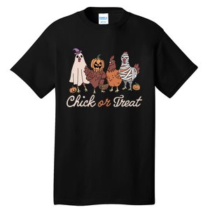 Chick Or Treat Halloween Witch Spooky Chicken Tall T-Shirt