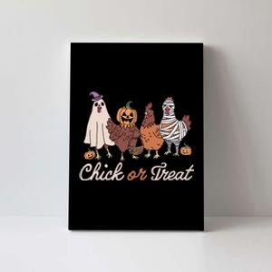 Chick Or Treat Halloween Witch Spooky Chicken Canvas