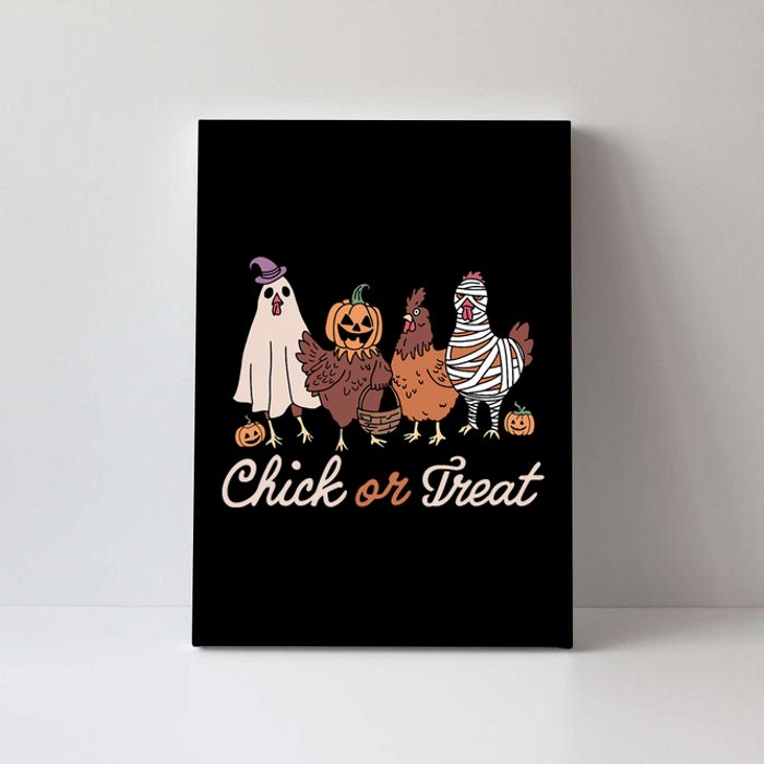 Chick Or Treat Halloween Witch Spooky Chicken Canvas