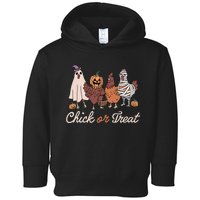 Chick Or Treat Halloween Witch Spooky Chicken Toddler Hoodie