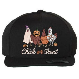 Chick Or Treat Halloween Witch Spooky Chicken Wool Snapback Cap