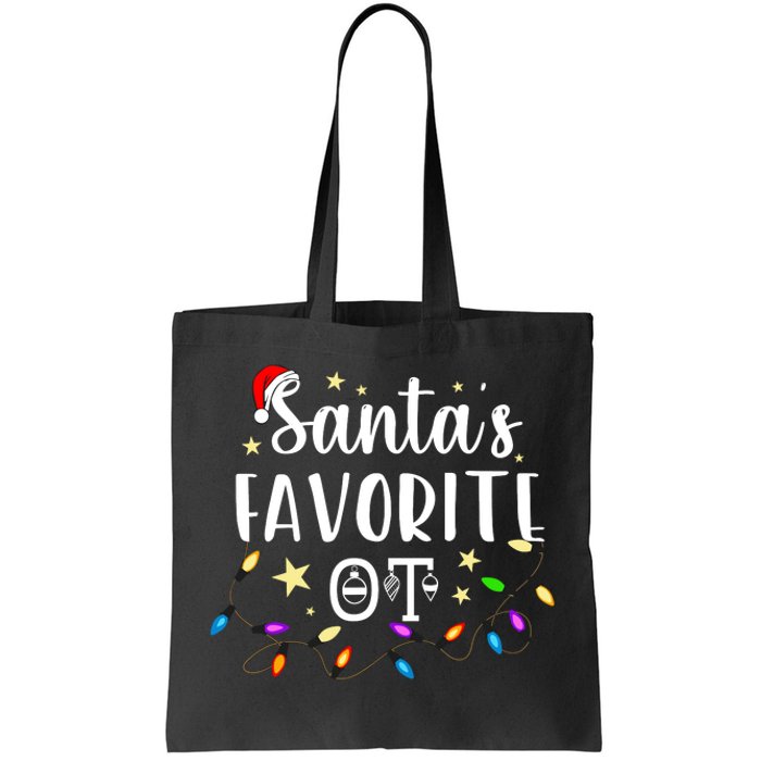 Christmas Occupational Therapist Therapy SantaS Favorite Ot Tote Bag