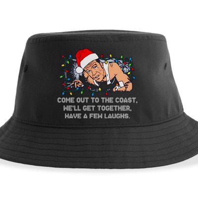 Come Out To The Coast WeLl Get Together Have A Few Laughs Christmas Sustainable Bucket Hat