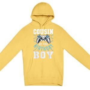 Cousin Of The Birthday Boy Matching Video Gamer Birthday Premium Pullover Hoodie