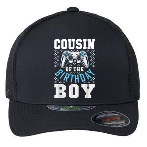 Cousin Of The Birthday Boy Matching Video Gamer Birthday Flexfit Unipanel Trucker Cap