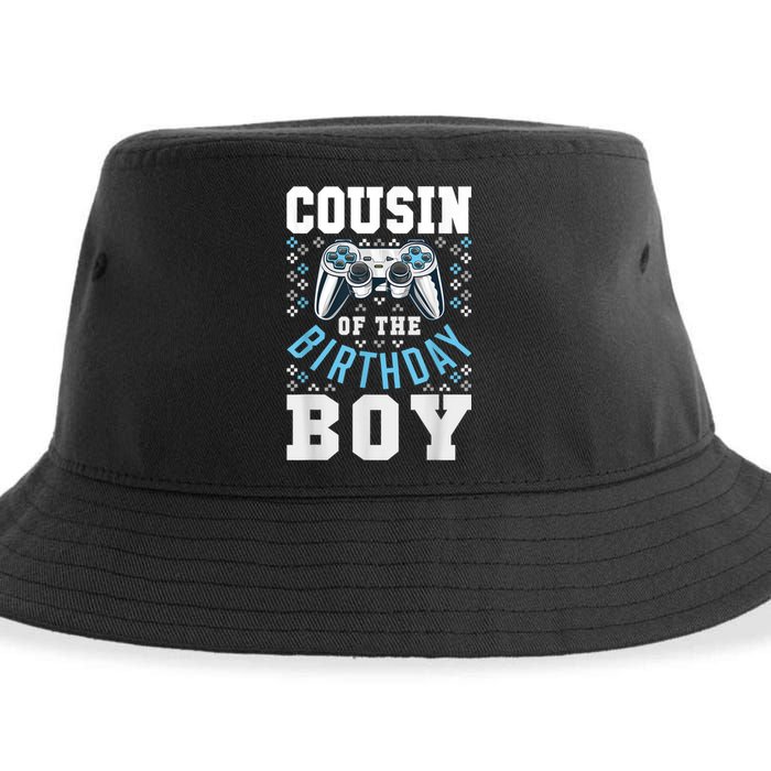 Cousin Of The Birthday Boy Matching Video Gamer Birthday Sustainable Bucket Hat